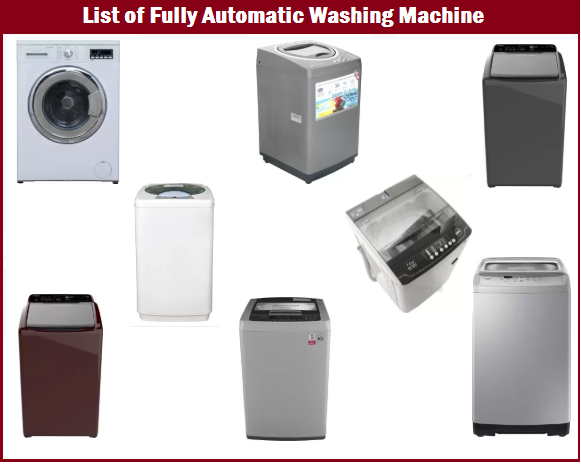 List of Fully Automatic Washing Machine