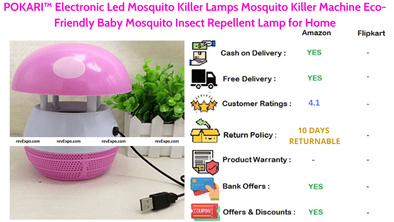 POKARI Mosquito Killer Machine with Electronic Led Eco-Friendly Baby Mosquito Insect Repellent Lamp for Home