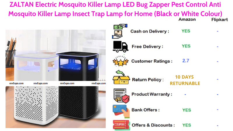 ZALTAN Mosquito Killer Lamp Electric LED Bug Zapper, Pest Control Anti Mosquito Killer Trap for Home