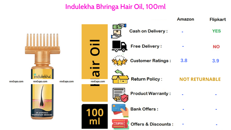 Indulekha Bhringa Hair Oil with 100ml Quantity