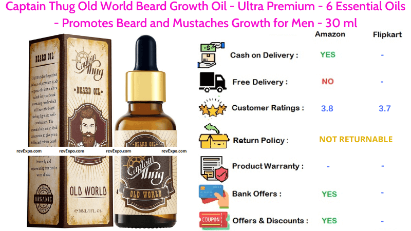 Captain Thug Old Beard Growth Oil Ultra Premium in 30 ml