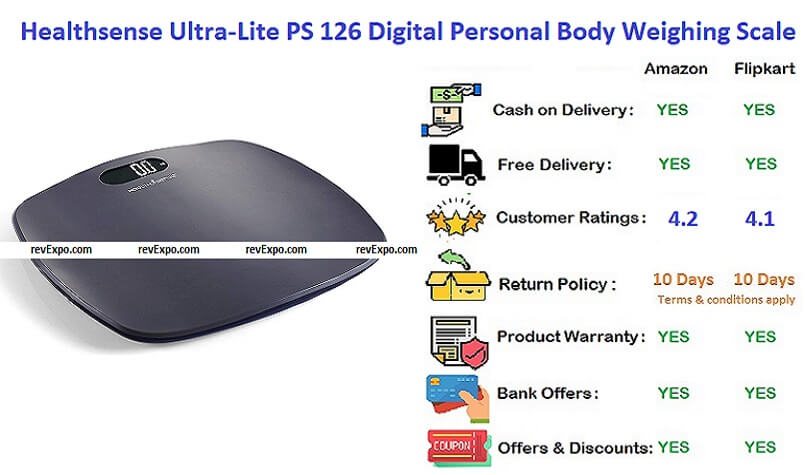 Healthsense Ultra-Lite PS 126 Digital Personal Body Weighing Scale