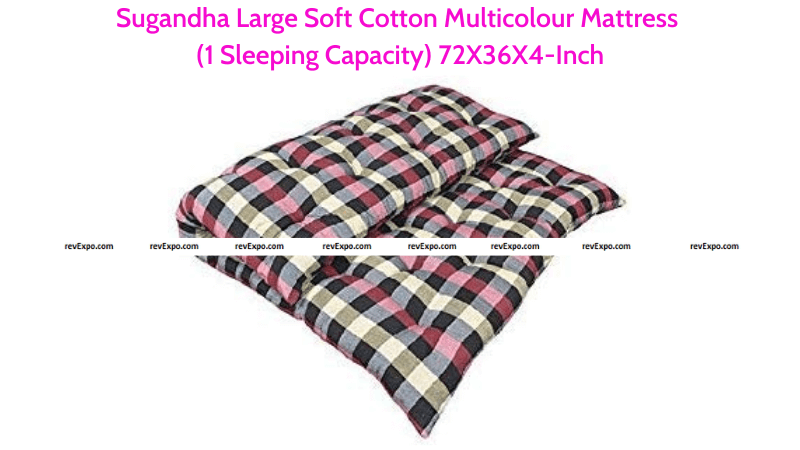 Sugandha Large Soft Multicolour Mattress 72X36X4-Inch