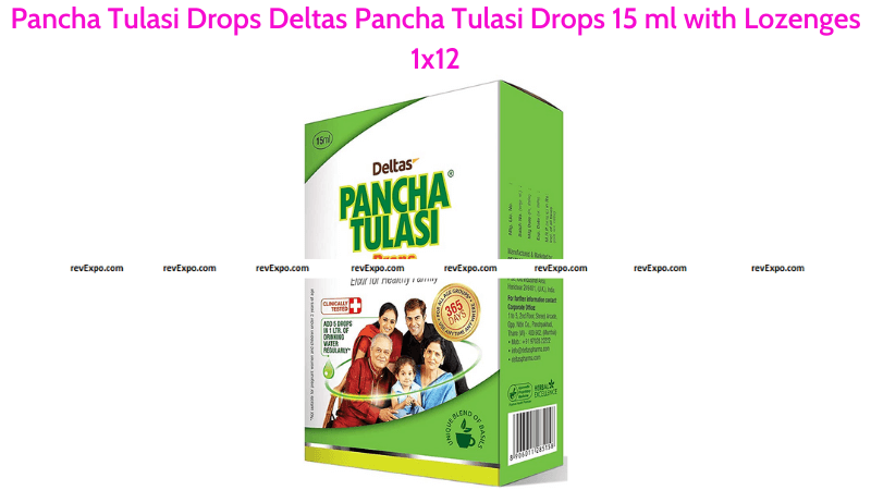 Pancha Tulasi Drops 15 ml with Lozenges