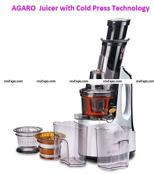 AGARO - 33293 Imperial 240-Watt Slow Juicer with Cold Press Technology