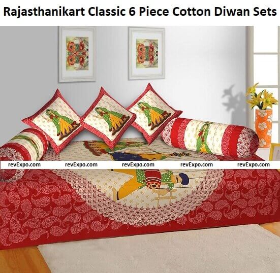 Rajasthanikart Classic 6 Piece 144 TC Cotton Diwan Sets