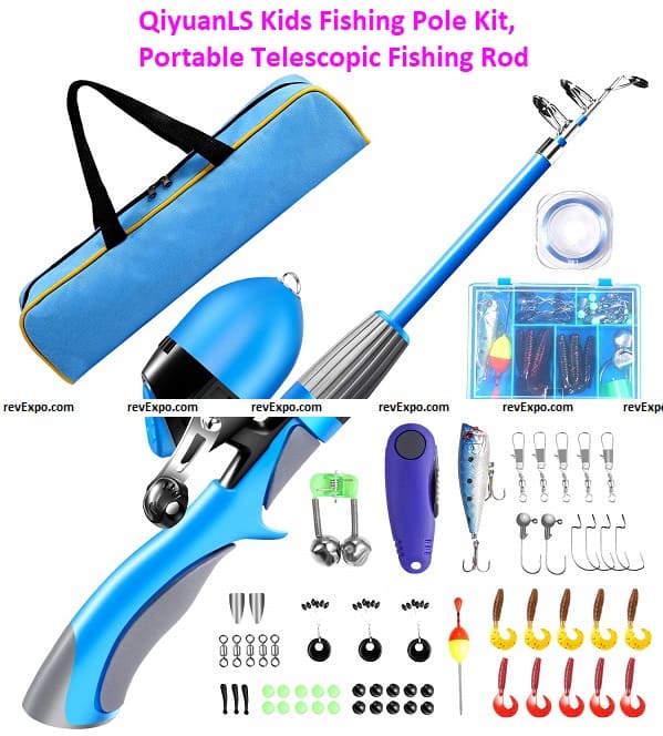 QiyuanLS Portable Telescopic Fishing Rod and Reel Combo