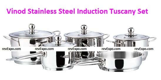Vinod Stainless Steel Induction Friendly Tuscany Set
