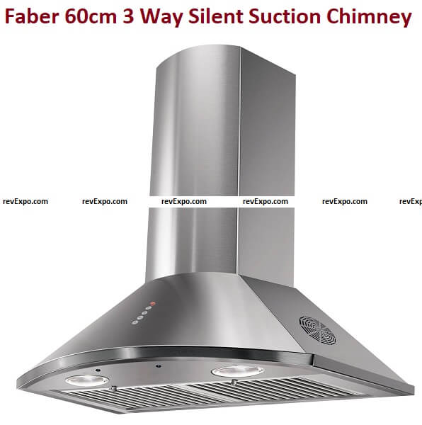 Faber 60cm 3 Way Silent Suction Chimneys