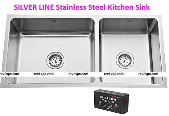 SILVER LINE Low Radius Double Bowl Stainless Steel 304 Grade Kitchen Sink