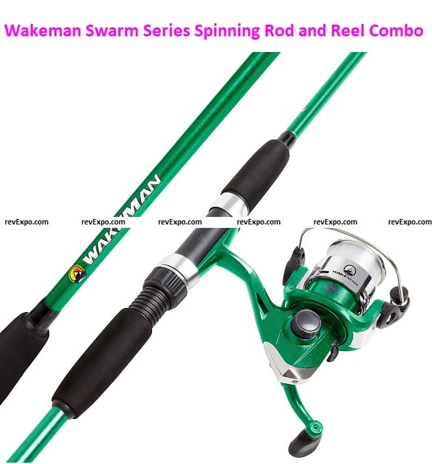 Wakeman Swarm Series Spinning Rod and Reel Combo - Green Metallic