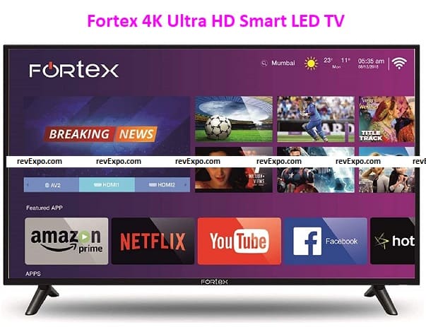 Fortex 140 cm (55 inches) 4K Ultra HD Smart LED TV FX55Spro01 (Black)