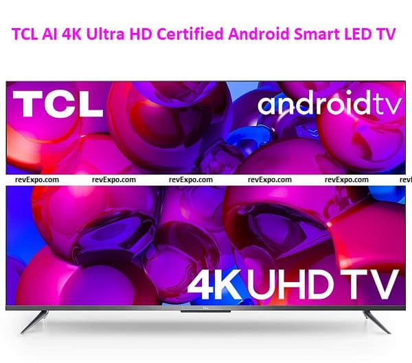 TCL 139 cm (55 inches) AI 4K Ultra HD Certified Android Smart LED TV 55P715 Silver (2020 Model)