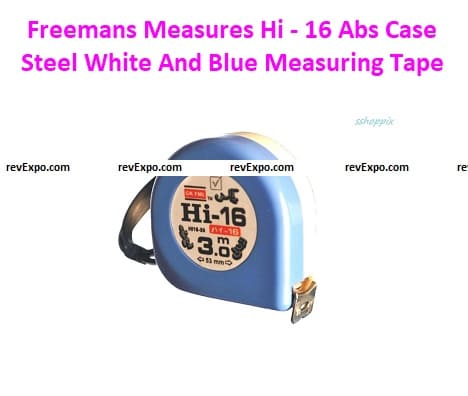 Freemans Measures Hi - 16 Abs Case Steel White And Blue Measuring Tape