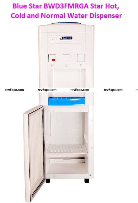 Blue Star BWD3FMRGA Star Hot, Cold, and Normal Water Dispenser with Refrigerator