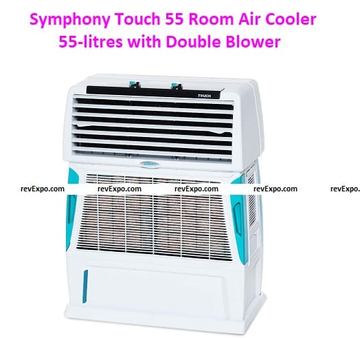 Symphony Touch 55 Room Air Cooler 55-litres with Double Blower