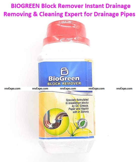 BIOGREEN Block Remover Instant Drainage Removing & Cleaning Expert for Drainage Pipes, Septic Tanks, Clogs, & Sink