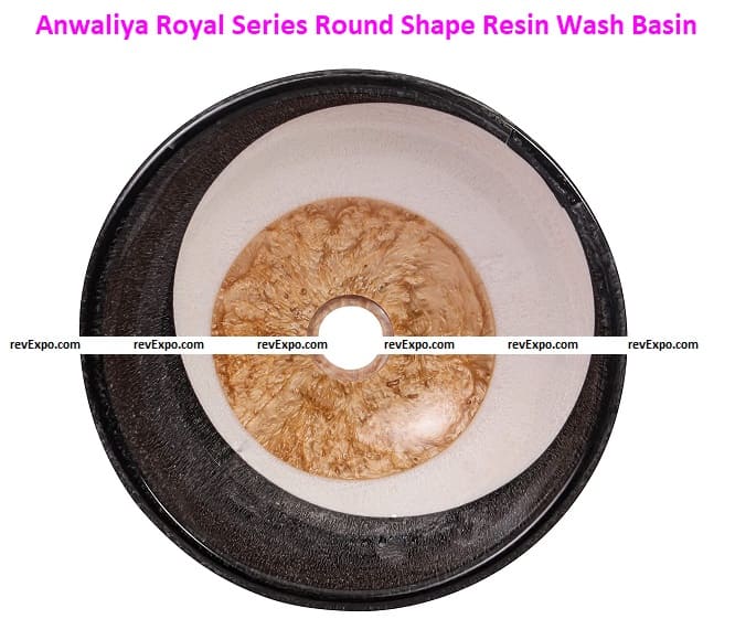 Anwaliya Royal Series Round Shape Resin Wash Basin