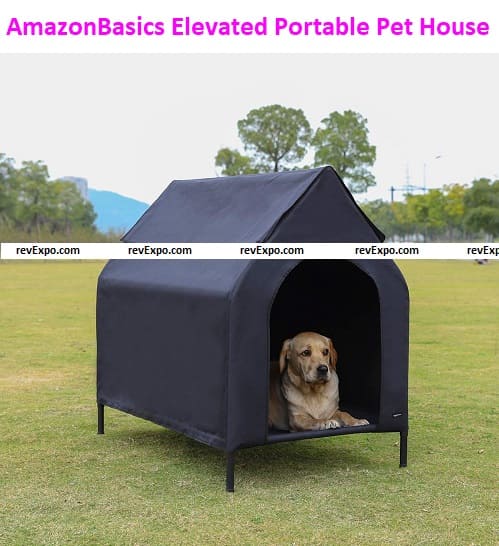 AmazonBasics Elevated Portable Pet House