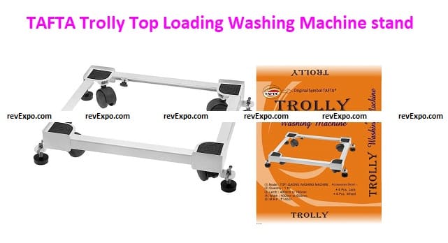 TAFTA Trolly Top Loading Washing Machine Heavy Duty stands For Washing Machine & Refrigerator with Stopper