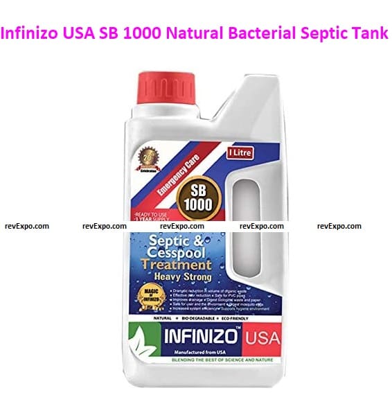Infinizo USA SB 1000 Natural Bacterial Septic Tank Bio Cleaner Cesspool Treatment Liquid Drains
