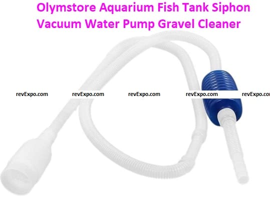 Olymstore Aquarium Fish Tank Siphon Vacuum Water Pump Gravel Cleaner