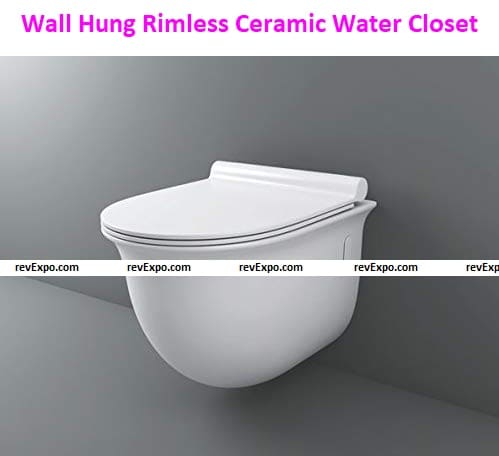 Wall Hung Rimless Ceramic Water Closet