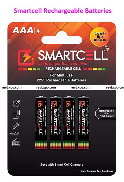 Smartcell 800mAH Rechargeable Batteries