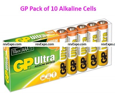 GP Pack of 10 Alkaline Cells