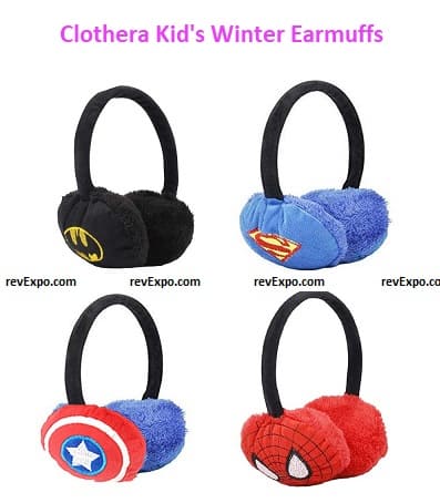 Clothera Kid's Superheroes Winter Warm Earmuffs