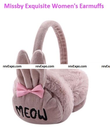 Missby Exquisite Women's and Girl's Plush Bunny Adjustable Winter Earmuffs