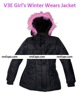 V3E Girl's Winter Wears Full Sleeve Hooded Jacket