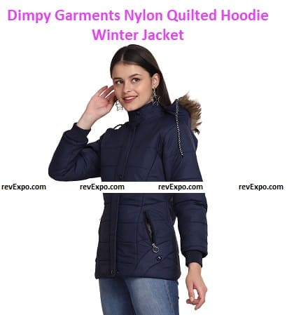 Dimpy Garments Nylon Quilted Hoodie Winter Jacket