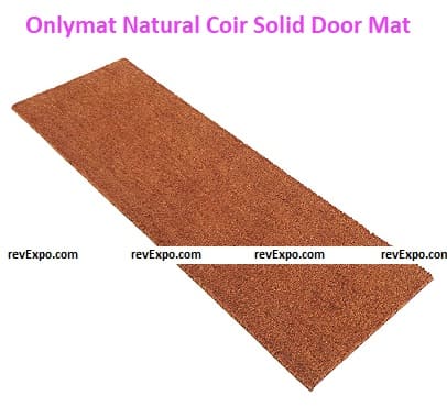 Onlymat Natural Coir Solid Brown Rectangular Door Mat