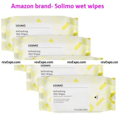 Amazon brand- Solimo wet wipes 