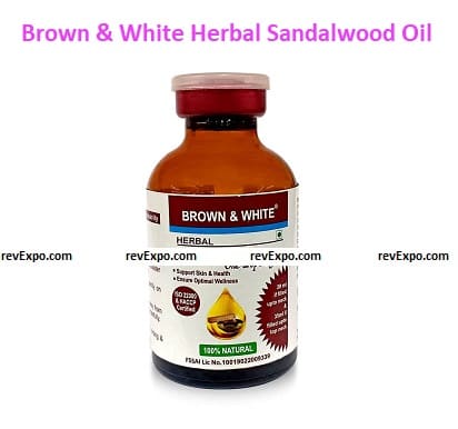 Brown & White Herbal Sandalwood Oil