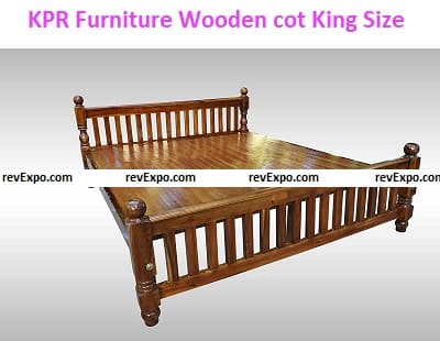KPR Furniture Wooden cot King Size