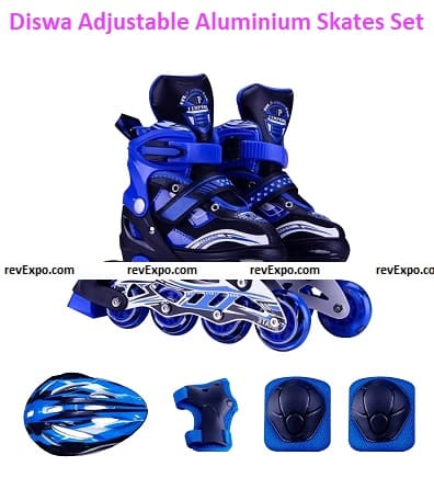 Diswa Adjustable Aluminium Inline Skates Set