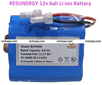 RESUNERGY 12v 6ah Li-ion Battery
