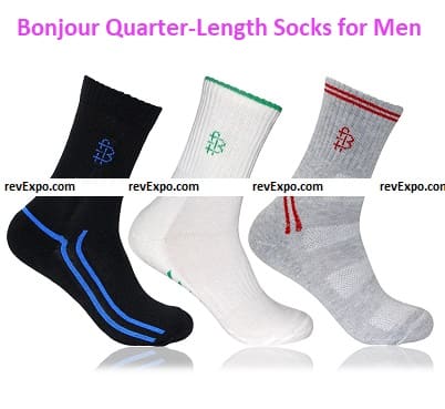 Bonjour Quarter-Length Socks for Men