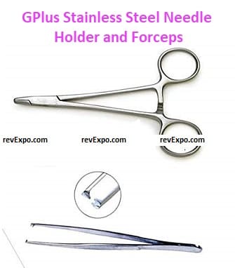 GPlus Stainless Steel Needle Holder and Forceps