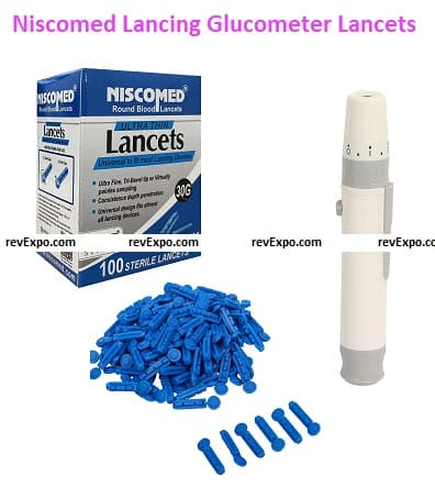 Niscomed Lancing Device With Round Glucometer Lancets