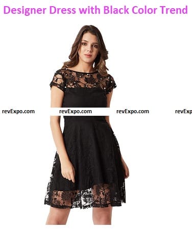 Designer Dress with Black Color Trend
