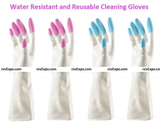 Water Resistant and Reusable Cleaning Gloves