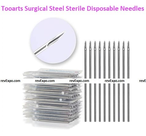 Tooarts Surgical Steel Sterile Disposable Needles