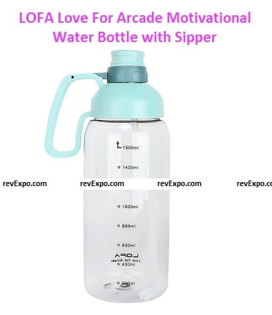 LOFA Love For Arcade Motivational Water Bottle with Sipper
