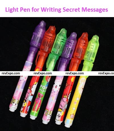 Light Pen for Writing Secret Messages