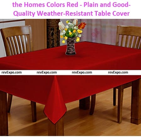 Red - Plain and Good-Quality Weather-Resistant 4 Seater Table Cover
