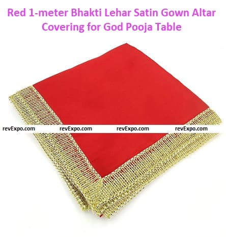 Red 1-meter Bhakti Lehar Satin Gown