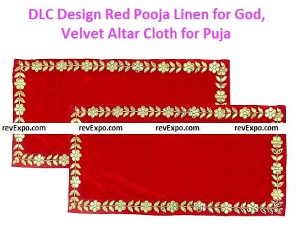 DLC Design Red Pooja Linen for God